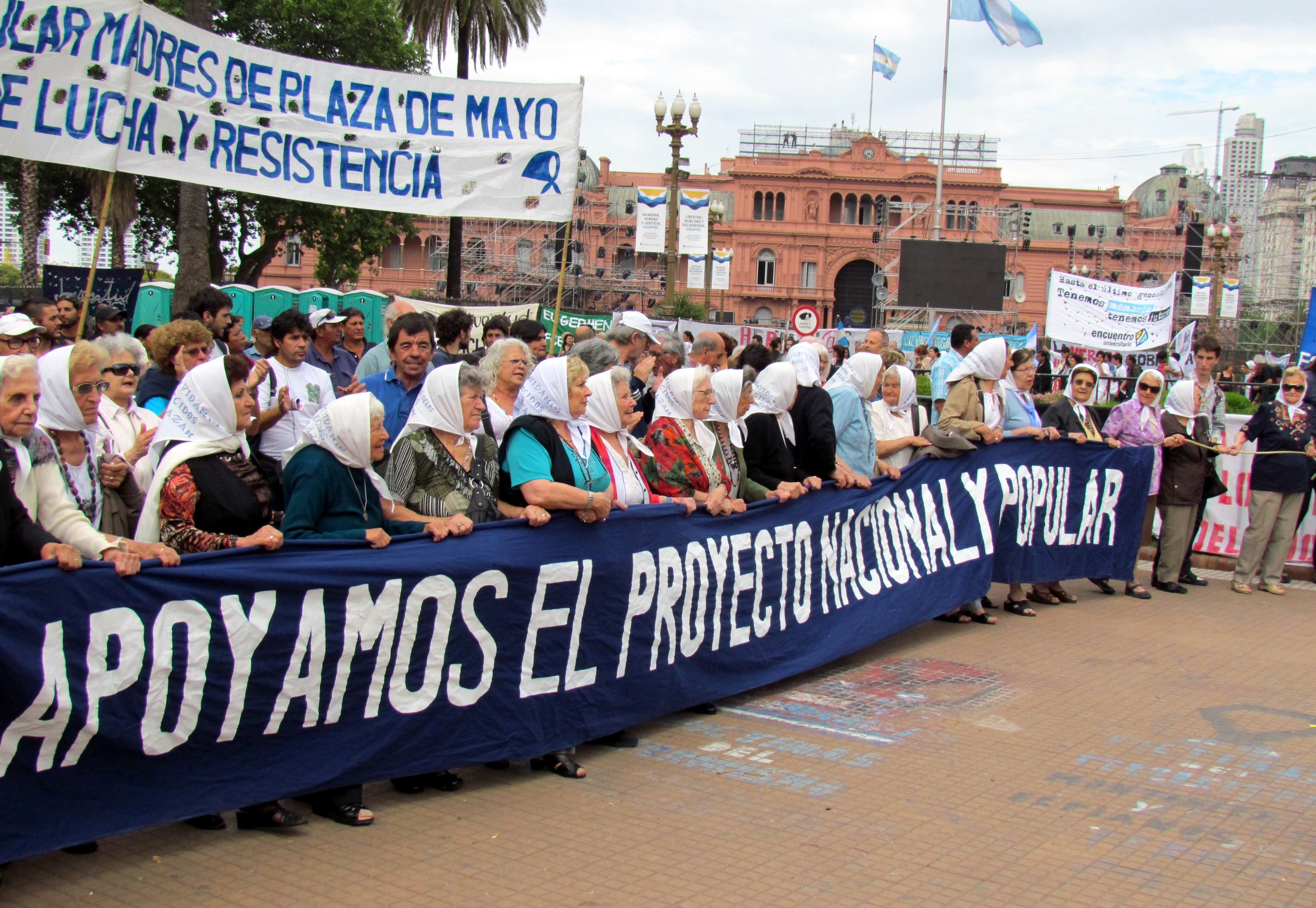 Demonstration of the Mothers of the Plaza de Mayo in Buenos Aires, Argentina, in December 2010.
